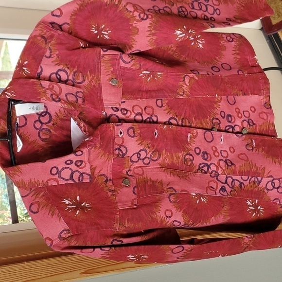 French Laundry Awesome Designed Long Sleeve Collared Pocketed Sz. L Jacket - Picture 4 of 11